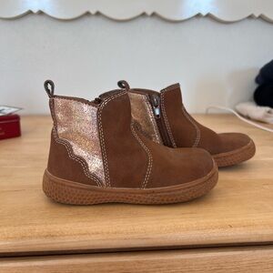 Livie & Luca Brown and Shimmer Kids Boots